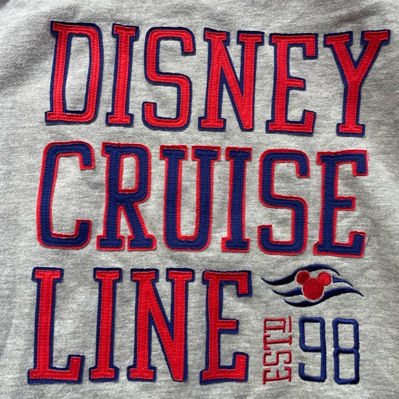 Vintage 90’s Disney Cruise Line Embroidered Striped Zip-Up Hoodie - Picture 2 of 12